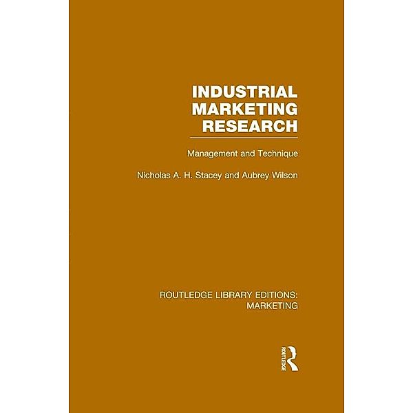 Industrial Marketing Research (RLE Marketing), Nicholas Stacey, Aubrey Wilson
