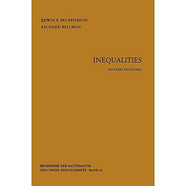 Inequalities, Edwin F. Beckenbach, R. Bellman