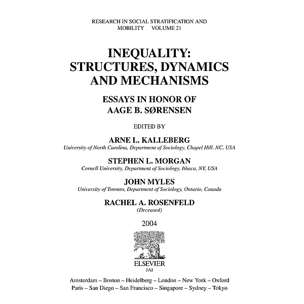 Inequality: Structures, Dynamics and Mechanisms