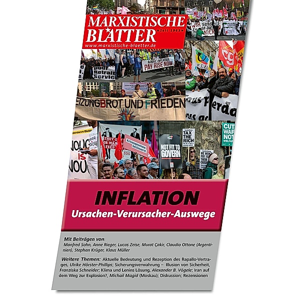 Inflation: Ursachen - Verursacher - Auswege / Marxistische Blätter Bd.6_2022