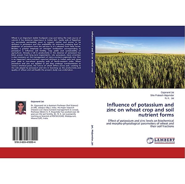 Influence of potassium and zinc on wheat crop and soil nutrient forms, Gajanand Jat, Shiv Prakash Majumdar, N. K. Jat