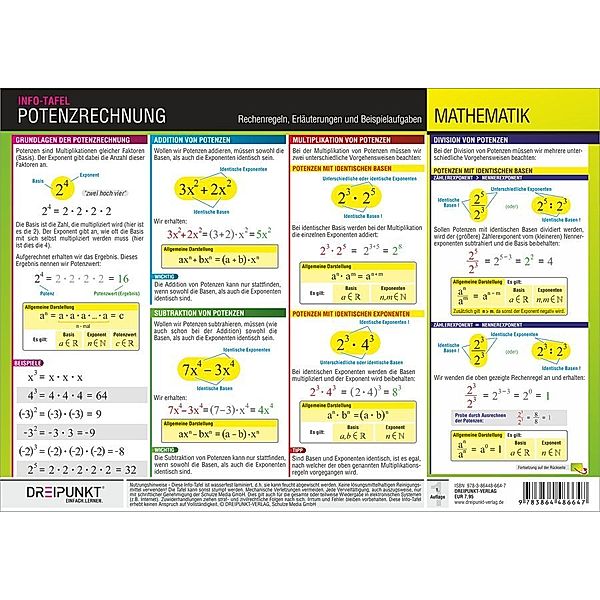 Info-Tafel Potenzrechnung, Michael Schulze