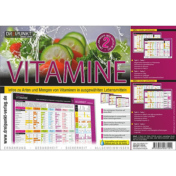 Info-Tafel-Set Vitamine, Schulze Media GmbH