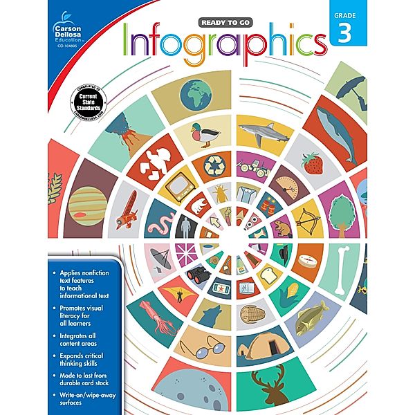 Infographics, Grade 3 / Ready to Go, Carson-Dellosa Publishing