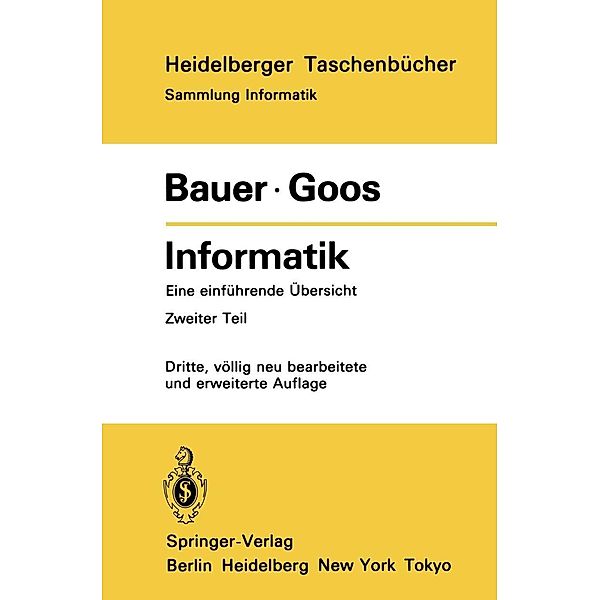 Informatik / Heidelberger Taschenbücher Bd.91, F. L. Bauer, G. Goos