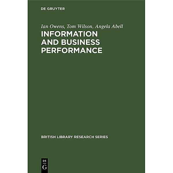 Information and Business Performance, Ian Owens, Tom Wilson, Angela Abell
