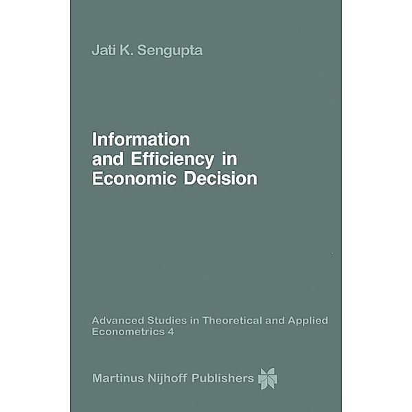 Information and Efficiency in Economic Decision / Advanced Studies in Theoretical and Applied Econometrics Bd.4, Jati Sengupta