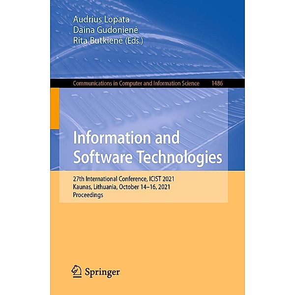 Information and Software Technologies / Communications in Computer and Information Science Bd.1486