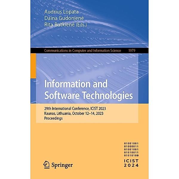 Information and Software Technologies / Communications in Computer and Information Science Bd.1979