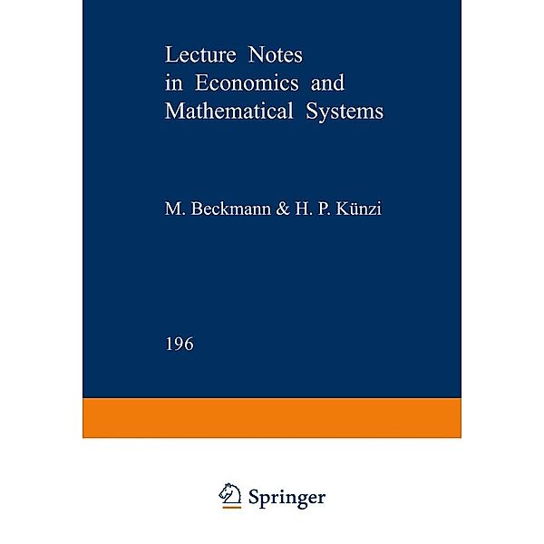 Information Structures in Economics / Lecture Notes in Economics and Mathematical Systems Bd.196, M. Nermuth