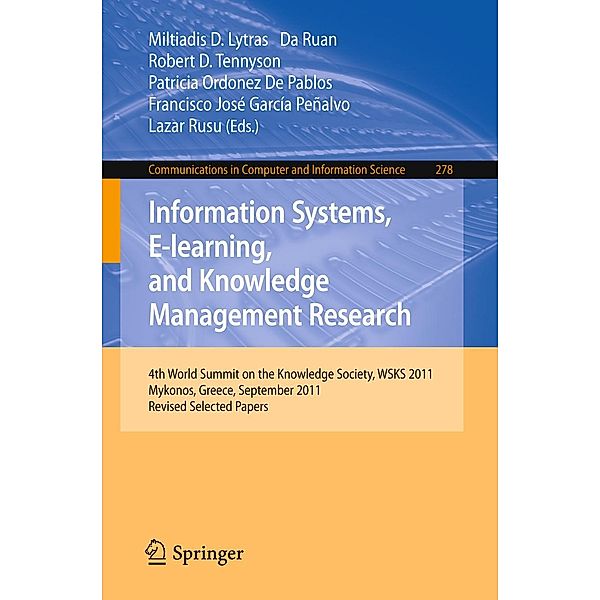 Information Systems, E-learning, and Knowledge Management Research / Communications in Computer and Information Science Bd.278