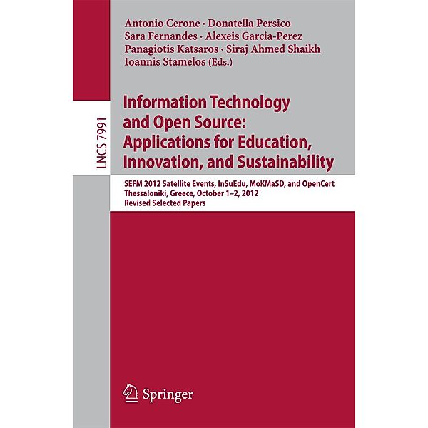 Information Technology and Open Source: Applications for Education, Innovation, and Sustainability / Lecture Notes in Computer Science Bd.7991