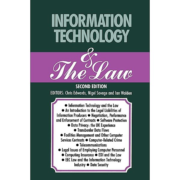 Information Technology & The Law, Chriswards, Ian Walden, Chris Edwards, Nigel Savage