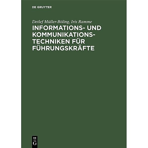 Informations- und Kommunikationstechniken für Führungskräfte / Jahrbuch des Dokumentationsarchivs des österreichischen Widerstandes, Detlef Müller-Böling, Iris Ramme