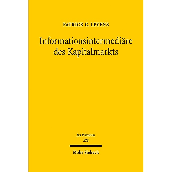 Informationsintermediäre des Kapitalmarkts, Patrick C. Leyens