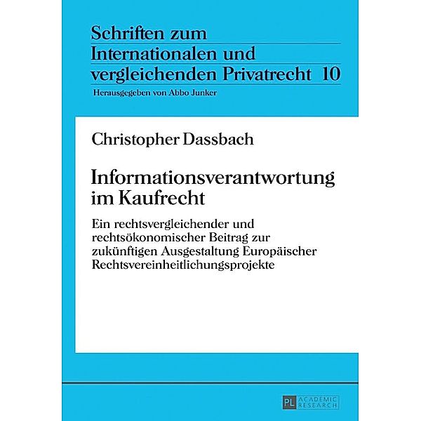 Informationsverantwortung im Kaufrecht, Dassbach Christopher Dassbach