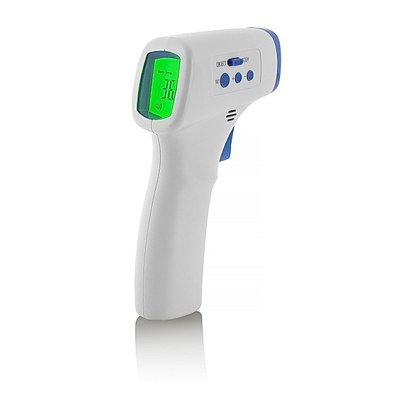 Infrarot-Thermometer (Farbe: weiss/blau)