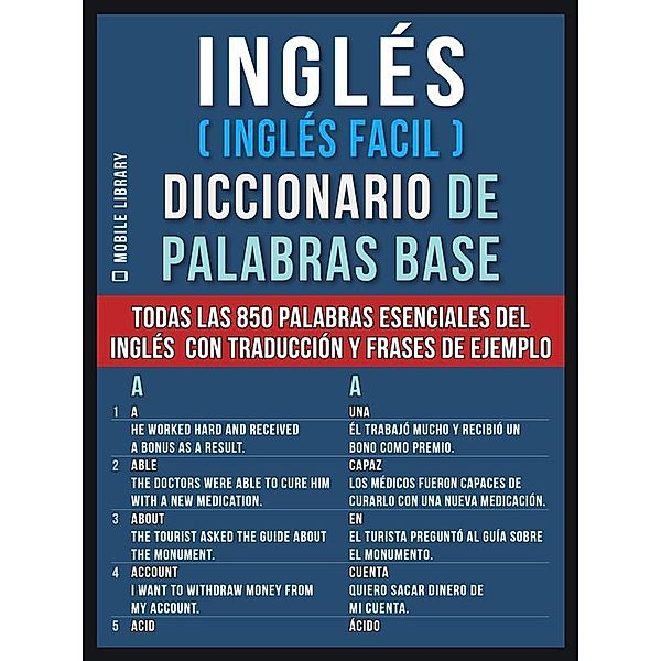 Inglés (Inglés Facil) Diccionario de Palabras Base / Foreign Language Learning Guides, Mobile Library