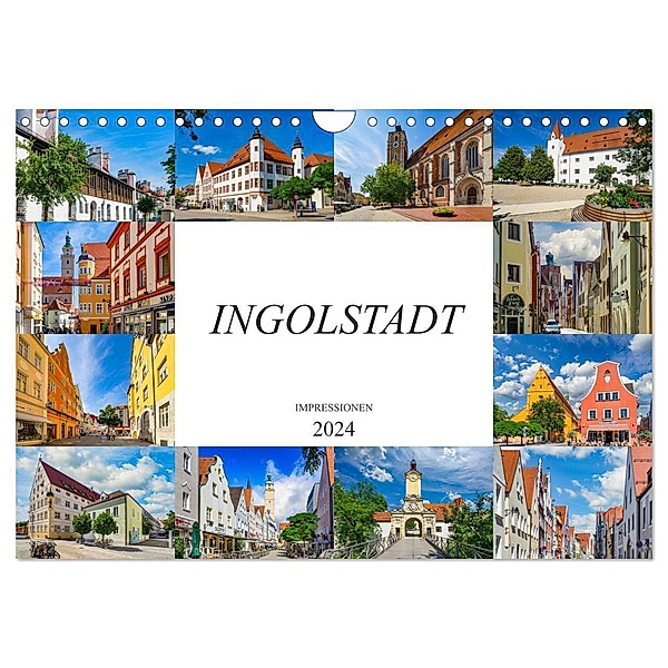 Ingolstadt Impressionen (Wandkalender 2024 DIN A4 quer), CALVENDO Monatskalender, Dirk Meutzner