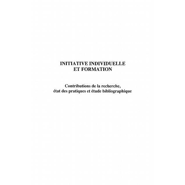 Initiative individuelle et formation / Hors-collection, Collectif