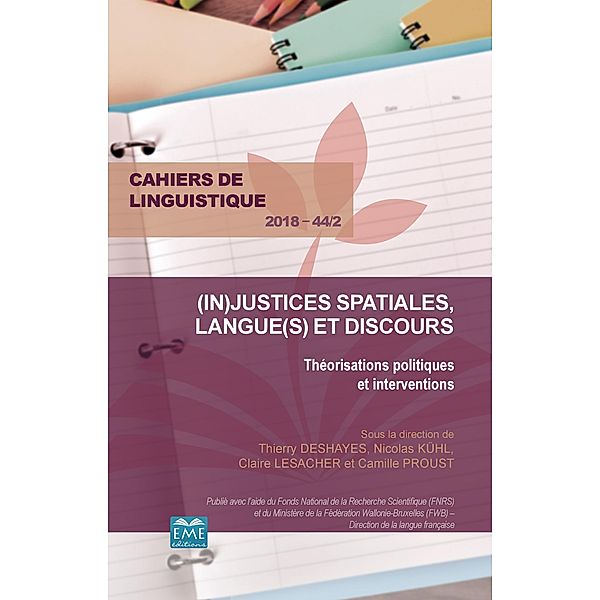 (In)justices spatiales, langue(s) et discours, Deshayes Thierry Deshayes