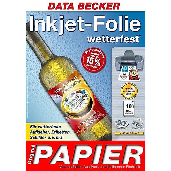 Inkjetfolie Wetterfest Selbstk