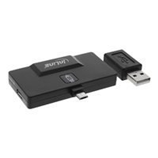 INLINE OTG Cardreader/Hub CF SD microSD und 2 Port USB Hub