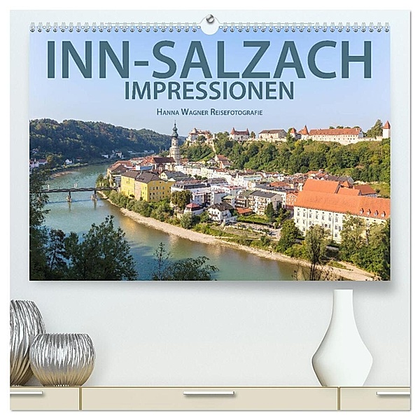 Inn-Salzach-Impressionen (hochwertiger Premium Wandkalender 2025 DIN A2 quer), Kunstdruck in Hochglanz, Calvendo, Hanna Wagner