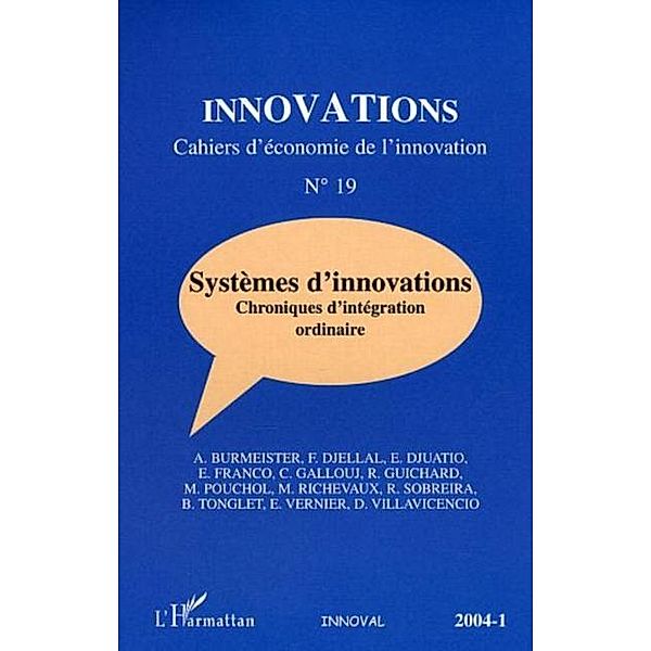 Innovation 2004: systemes d'innovations / Hors-collection, Collectif