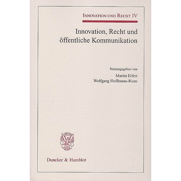 Innovation, Recht und öffentliche Kommunikation.