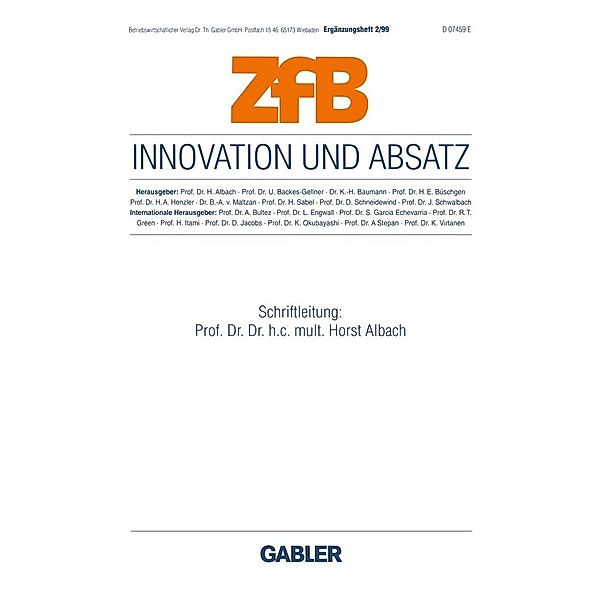 Innovation und Absatz / ZfB Special Issue Bd.2