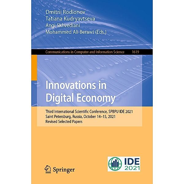 Innovations in Digital Economy / Communications in Computer and Information Science Bd.1619