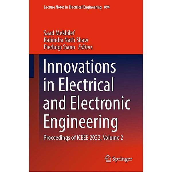 Innovations in Electrical and Electronic Engineering / Lecture Notes in Electrical Engineering Bd.894