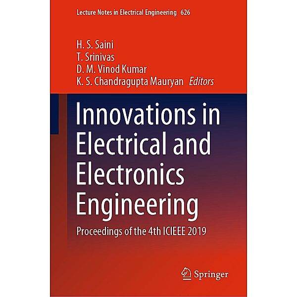 Innovations in Electrical and Electronics Engineering / Lecture Notes in Electrical Engineering Bd.626