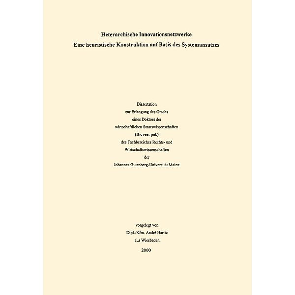 Innovationsnetzwerke / Forum produktionswirtschaftliche Forschung, André Haritz