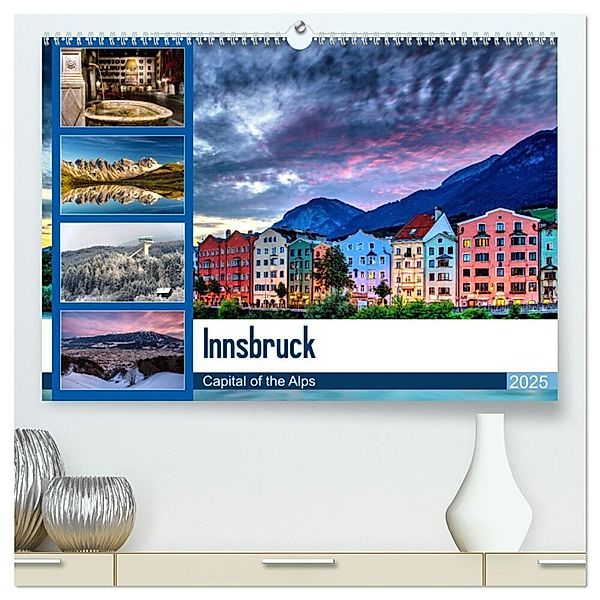 Innsbruck - Capital of the Alps (hochwertiger Premium Wandkalender 2025 DIN A2 quer), Kunstdruck in Hochglanz, Calvendo, Danijel Jovanovic