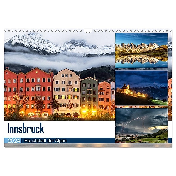 Innsbruck - Hauptstadt der Alpen (Wandkalender 2024 DIN A3 quer), CALVENDO Monatskalender, Danijel Jovanovic