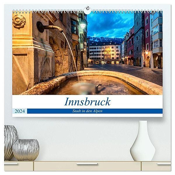 Innsbruck - Stadt in den Alpen (hochwertiger Premium Wandkalender 2024 DIN A2 quer), Kunstdruck in Hochglanz, Danijel Jovanovic