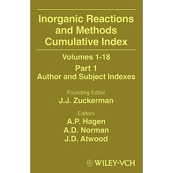 Inorganic Reactions and Methods, Volumes 1 - 18, Cumulative Index, Part 1 / Inorganic Reactions and Methods