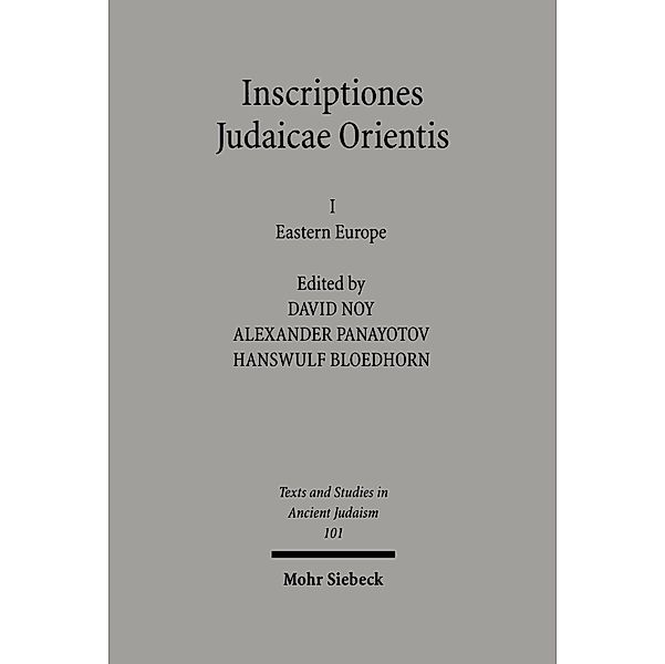 Inscriptiones Judaicae Orientis, H. Bloedhorn, David Noy, Alexander Panayotov