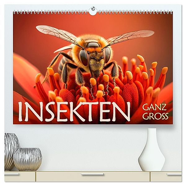 Insekten ganz gross (hochwertiger Premium Wandkalender 2025 DIN A2 quer), Kunstdruck in Hochglanz, Calvendo, Daniel Rohr