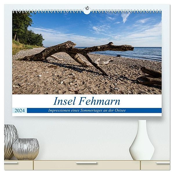 Insel Fehmarn - Impressionen eines Sommertages an der Ostsee (hochwertiger Premium Wandkalender 2024 DIN A2 quer), Kunstdruck in Hochglanz, Lutz Peter