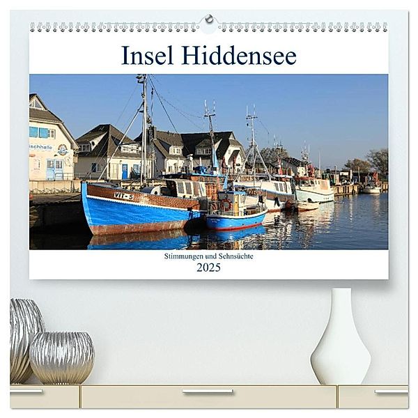 Insel Hiddensee - Stimmungen und Sehnsüchte (hochwertiger Premium Wandkalender 2025 DIN A2 quer), Kunstdruck in Hochglanz, Calvendo, Holm Anders