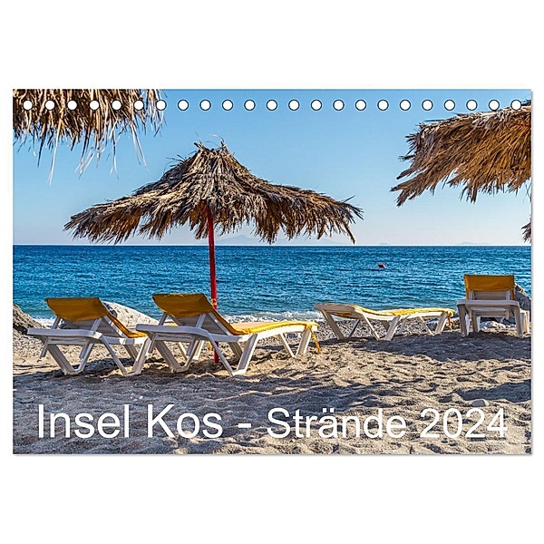 Insel Kos - Strände 2024 (Tischkalender 2024 DIN A5 quer), CALVENDO Monatskalender, Stefan O. Schüller und Elke Schüller