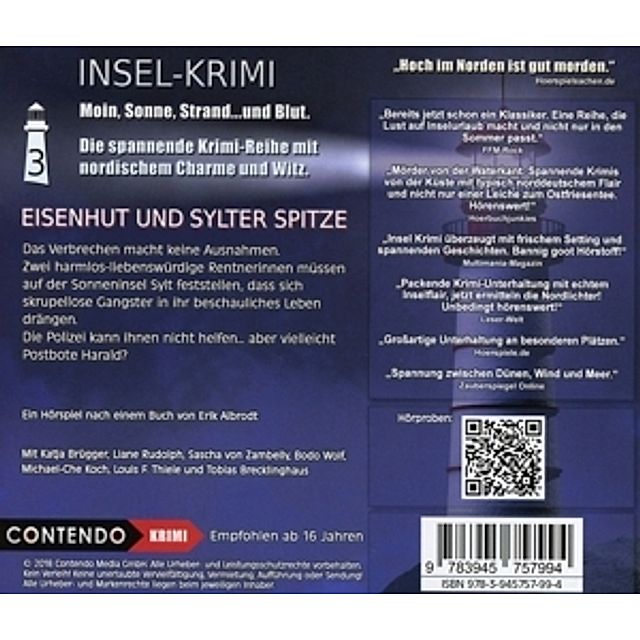 Insel-Krimi - Eisenhut und Sylter Spitze, 1 Audio-CD Hörbuch