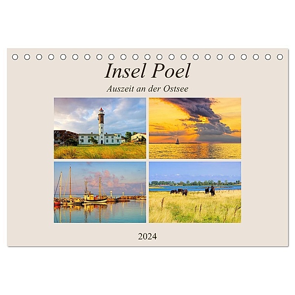 Insel Poel - Auszeit an der Ostsee (Tischkalender 2024 DIN A5 quer), CALVENDO Monatskalender, LianeM