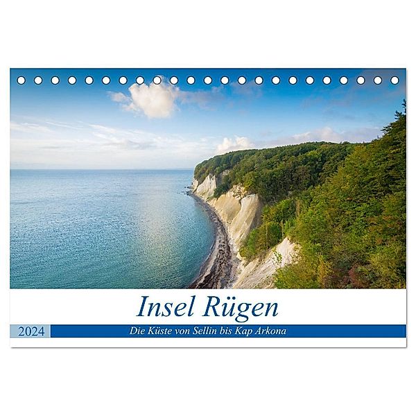 Insel Rügen - Die Küste von Sellin bis Kap Arkona (Tischkalender 2024 DIN A5 quer), CALVENDO Monatskalender, Martin Wasilewski