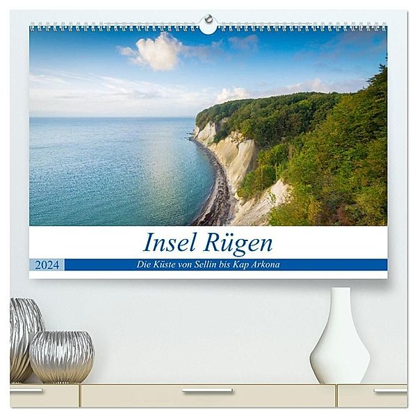 Insel Rügen - Die Küste von Sellin bis Kap Arkona (hochwertiger Premium Wandkalender 2024 DIN A2 quer), Kunstdruck in Hochglanz, Martin Wasilewski