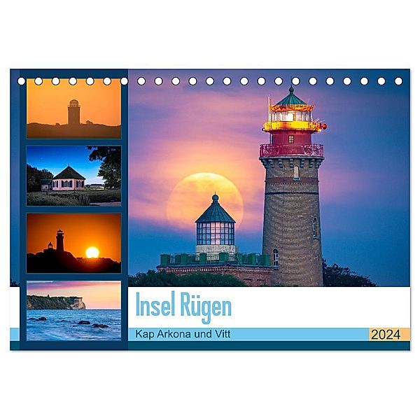 Insel Rügen - Kap Arkona und Vitt (Tischkalender 2024 DIN A5 quer), CALVENDO Monatskalender, Martin Wasilewski