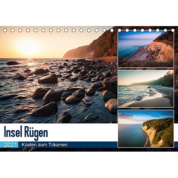 Insel Rügen - Küsten zum Träumen (Tischkalender 2021 DIN A5 quer), Martin Wasilewski